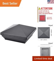 Patented 4x4 Fence Pyramid Caps, Black - Screw-Free with Easy Installation - £62.66 GBP