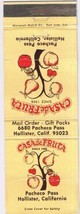 Matchbook Cover Casa de Fruta Pacheco Pass Hollister California - $3.95