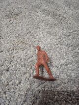 Marx 1950's plastic Cowboy with branding iron. - $12.95
