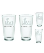 SET - Bengals Super Bowl 56 - 2022 Custom Pint Beer Glasses Etched Tumblers - $54.88 CAD+
