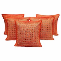 Decorative Square decorative Pillow Cotton Chic Cushion Cover Set of 5 - £35.29 GBP