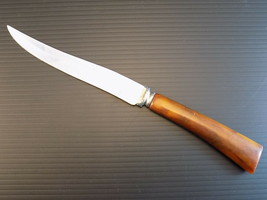 Vintage WASHINGTON FORGE STEAK KNIFE w/ Marbled BAKELITE Handle 5&quot; Blade - £6.32 GBP