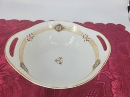 Nippon Morimura Serving Dish Bone China Hand Painted Double Handle Antique Great - £12.49 GBP