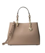 Michael Kors Cynthia Convertible Satchel Leather Handbag - $2,554.19 MXN
