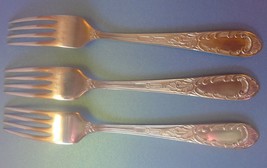 Vintage USSR Soviet Forks Set Stainless Steel Silver Plated FORK x3 mark... - $17.82