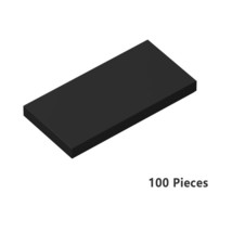 87079 Tile 2 x 4 with Groove Black Bricks Parts Lot of 100 Parts Pieces - £18.44 GBP