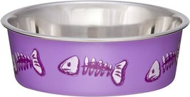 Loving Pets Fish Bella Bowl for Cat, X-Small, Lilac Fish Skeleton - New - $18.99