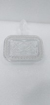 Vintage RARE Imperial Clear Glass Cigarette Trinket Box With Lid and Handle - $15.00