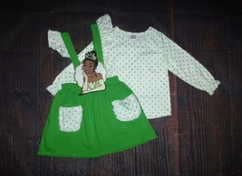 NEW Boutique Princess Tiana Suspender Skirt Girls Outfit - £8.68 GBP+