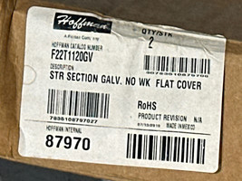 Hoffman F22T1120GV Straight Section Wireway 120&quot; Length Lot of 2 - $6,640.19 MXN