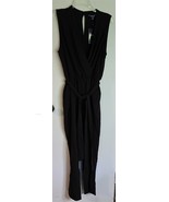 NWT Womens 14 Peter Som Design Nation Black V-Neck Sleeveless Belted Jum... - $720.09 MXN