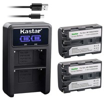 Kastar Battery (X2) &amp; Lcd Dual Slim Charger For NP-FM50 NP-FM30 NP-FM51 NP-QM50 - £33.80 GBP
