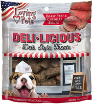Loving Pets Deli Licious Roast Beef &amp; Cheddar Dog Treats - £8.58 GBP