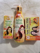 3 in 1 Nano half-caste whitening body lotion, exclusive whitening serum, soap - £47.44 GBP