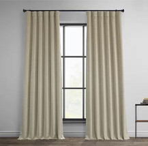 Exclusive Fabrics Faux Linen Blackout Curtain Collection 50&quot;X96&quot; 1 Panel *flaw - £18.16 GBP