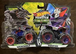 NEW 2022 Hot Wheels Monster Trucks Roarin&#39; Rumble WEREWOLF vs VAMPIRE 2-... - $24.99