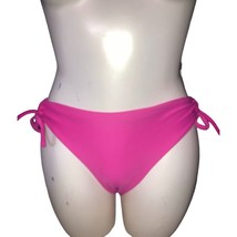 Hurley Womens XL HKB1001 Side Keyhole Tie Up Bikini Bottoms Hot Pink Adj... - £14.85 GBP