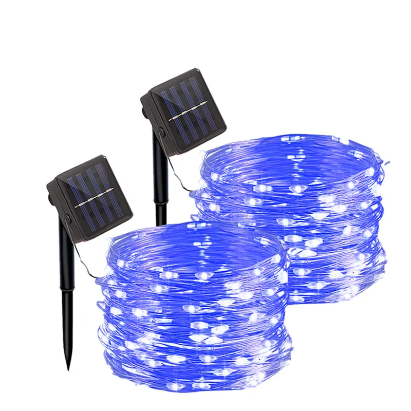Solar LED Fairy String Lights Outdoor Garden Waterproof Decoration Gar 8 Mode Fo - £96.68 GBP