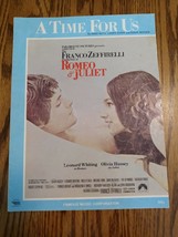 Vintage Sheet Music - A Time for us, Romeo &amp; Juliet , Nino rota 1968 - £14.62 GBP