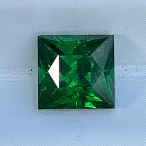 Natural Green Tsavorite 1.19 Cts Princess Cut Loose Gemstone for Bridal Rings - £564.31 GBP