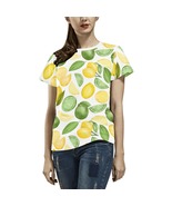 Woman&#39;s Lemon and Lime All Over Print T-shirt (USA Size) - £21.32 GBP