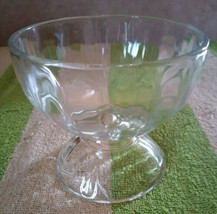 Vintage Libbey Paneled Glass Compote Candy Dish Mexico Clear Round - £9.88 GBP