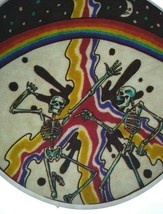 Grateful Dead Sticker Original 1980s Car Window Sticker Skeletons Rainbow Moon - £15.26 GBP