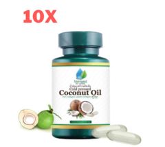 10X Mermaid Cold Pressed Coconut Oil Pure Organic Virgin Thai Premium 40 Capsule - £133.39 GBP