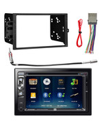 Dual 6.2&quot; Double-Din Dvd Cd Bluetooth Receiver, Dash Kit, Harness, Adapter - £195.19 GBP