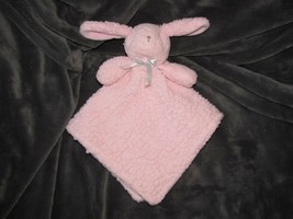 Blankets & Beyond Security Lovey Security Plush Bunny Rabbit Pink Gray Sherpa - $28.69