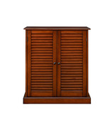 Oak Shoe Cabinet: 5 Shelves &amp; Louvered Doors for Stylish Shoe Storage - $8,278.13 MXN