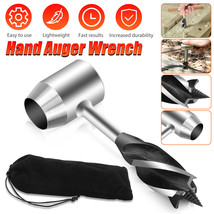 Survival Tool for Bushcraft Settlers Manual Hand Auger Wrench Wood Drill Outdoor - £22.01 GBP