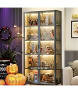 Display Cabinet, 5-Tier Tall Bookcase with Adjustable Shelves, Collectib... - $273.45 CAD