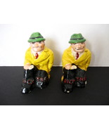 Two (2) Vintage Dick Tracy Chalkware Collectible Shakers with Cork Stoppers - $21.99