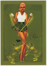Ant Lucia SIGNED DC Comics Bombshells Mini Art Print ~ Arisia Green Lantern - £11.86 GBP