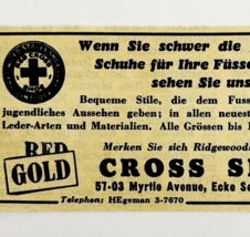 1945 WW2 German-USA Shoe Store Advertisement Red Gold Cross Brooklyn NYC... - $371.04 MXN