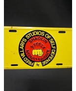 1980s 90s Fred Willard&#39;s Self Defense KARATE Kung-fu Metal LICENSE PLATE - $25.35 CAD