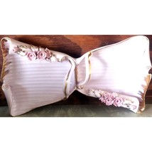 Vintage Lefton Vanity Dish Pink Porcelain Scrolled Gold &amp; Lovely Flowers... - $25.64