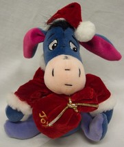 Walt Disney Winnie The Pooh Eeyore In Santa Costume 6&quot; Stuffed Animal Toy - £12.80 GBP