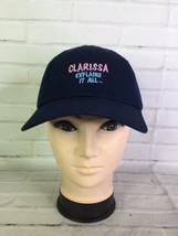 Nickelodeon Clarissa Explains It All Logo Blue Strapback Hat Dad Cap Adult OSFM - £41.11 GBP