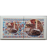 Ceramic Tile Mural Gray Tabby Cat Laying by Fireplace - $14.84