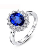 Golandstar 18.2mm Diameter Rings Rhinestone Ring for Women Fashion Jewel... - £31.64 GBP