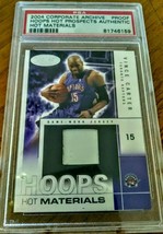 V CARTER PROOF 2004 Corporate Archive Hoops Hot Prospects Authentic Hot Material - £49.04 GBP