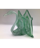 Vintage Green Art Glass Swan Figurine Mid Century Modern Murano Style Sc... - $925.78 MXN