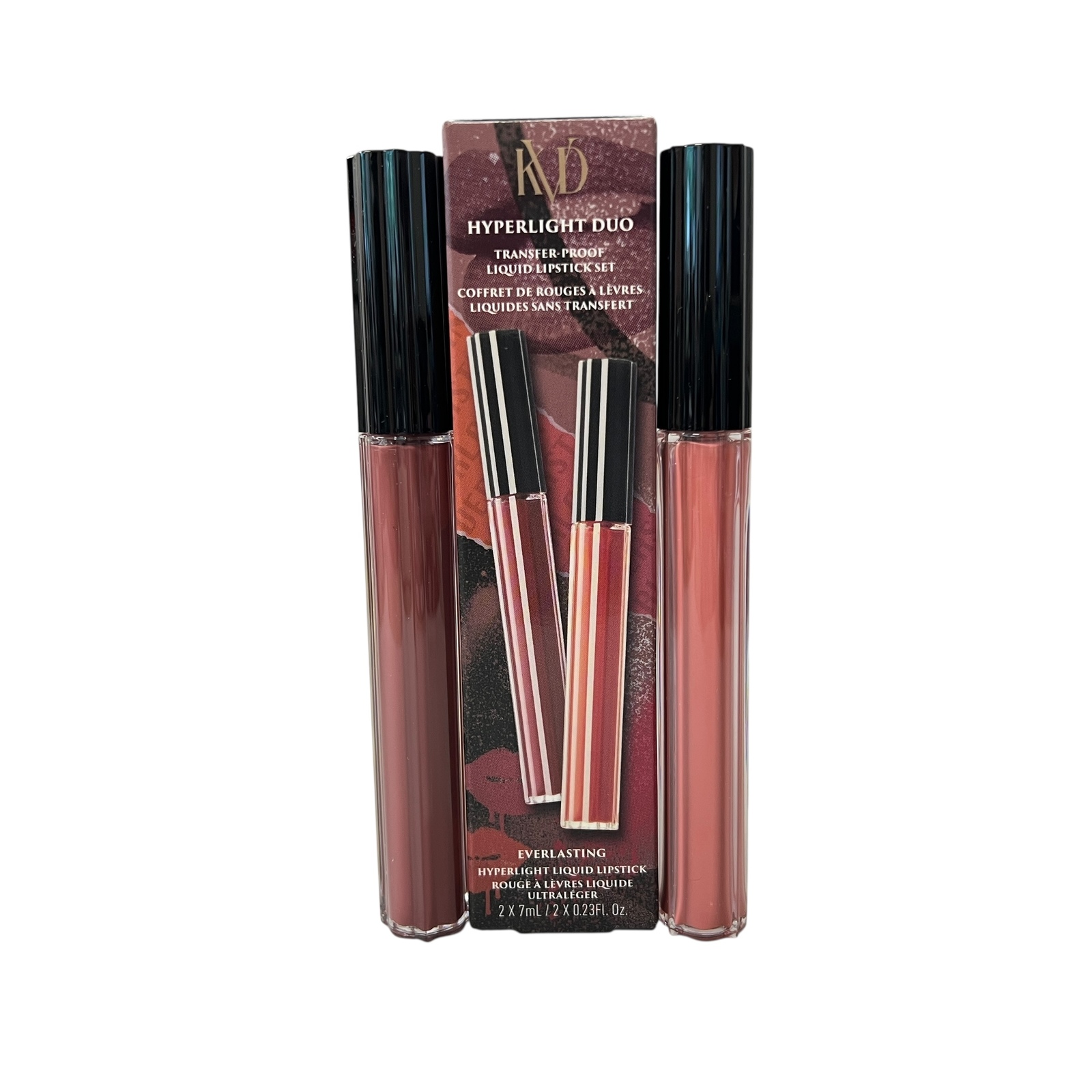KVD Vegan Beauty Hyperlight Duo Liquid Lipstick Queen of Poisons Moth Or... - $45.54