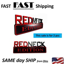 New Redneck Edition Truck Boat Car Emblem Logo Decal Sign Red Neck Black - £15.65 GBP