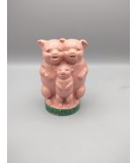 THREE LITTLE PIGS CAST IRON COIN BANK - ANTIQUE 1920&#39;S, HEAVY CAST IRON  - $20.78