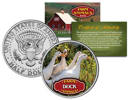 DUCK * Collectible Farm Animals * JFK Kennedy Half Dollar U.S. Colorized... - $8.56
