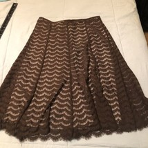 Apt. 9 Womens Size 6 A Line Skirt Lined Polyester Zipper Scallop Hem - £10.36 GBP