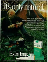 1972 Salem Vintage Print Ad It&#39;s Only Natural Menthol Cigarettes Tobacco - £11.55 GBP